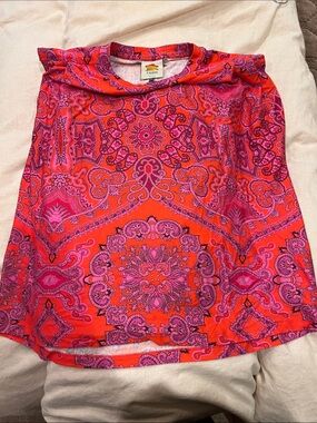 FARM Rio Pink and Red Paisley Sleeveless Top